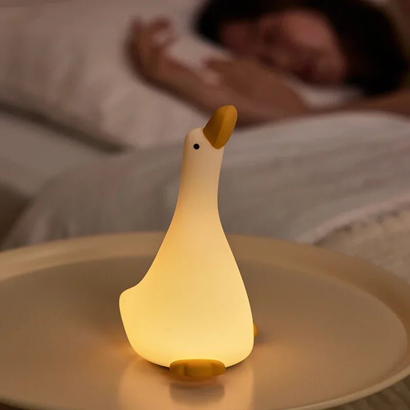 LED Night Light Cute Duck Silicone Patting Lamp - Figgostyle
