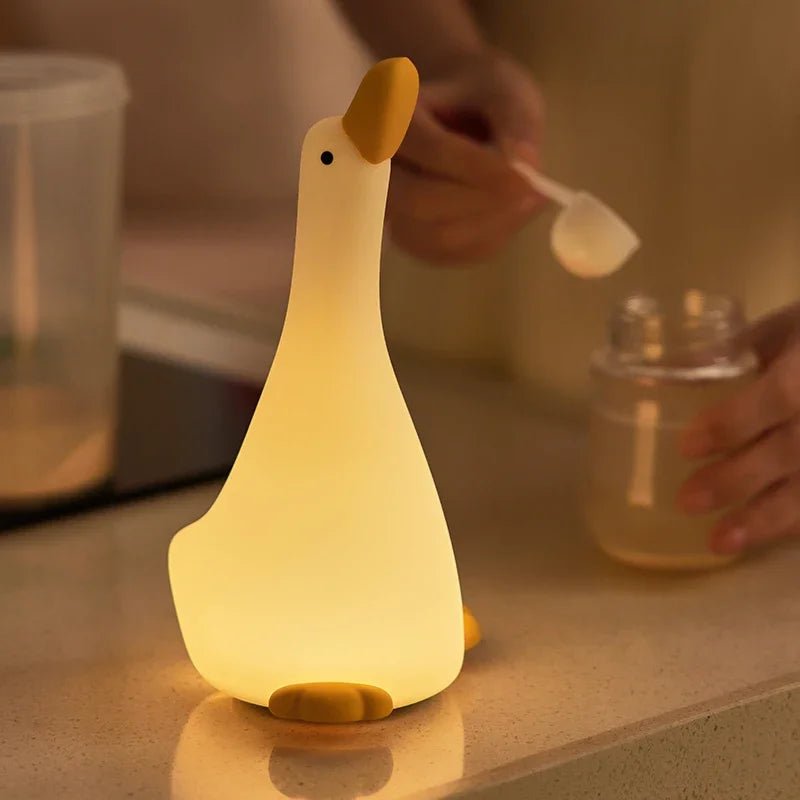 LED Night Light Cute Duck Silicone Patting Lamp - Figgostyle