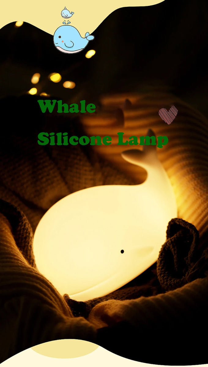 LED Night Light Cute Whale Cartoon animals - Figgostyle