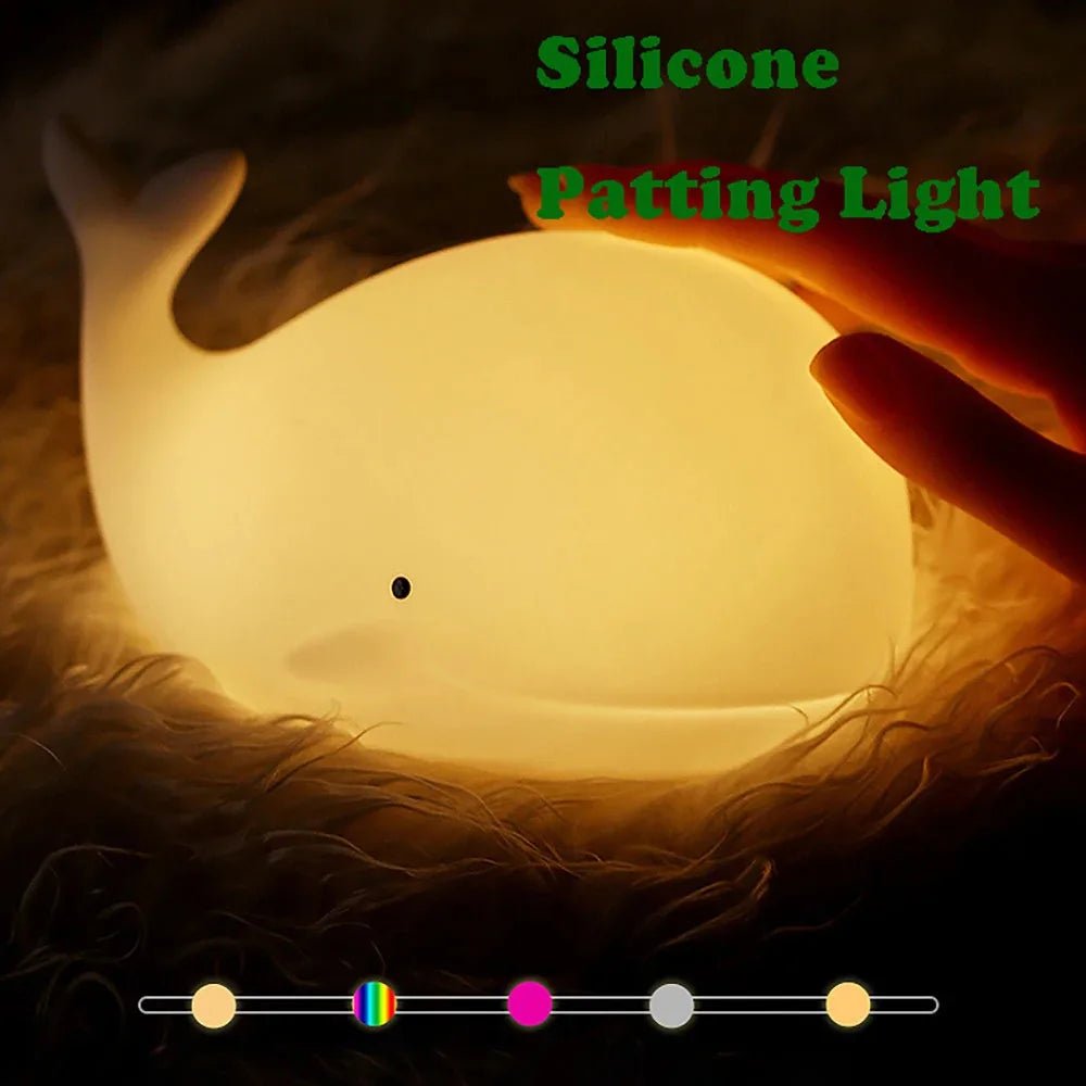 Silicone Whale Light | LED Night Light | Figgostyle