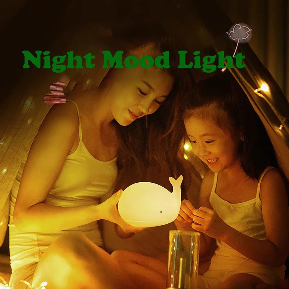 LED Night Light Cute Whale Cartoon animals - Figgostyle