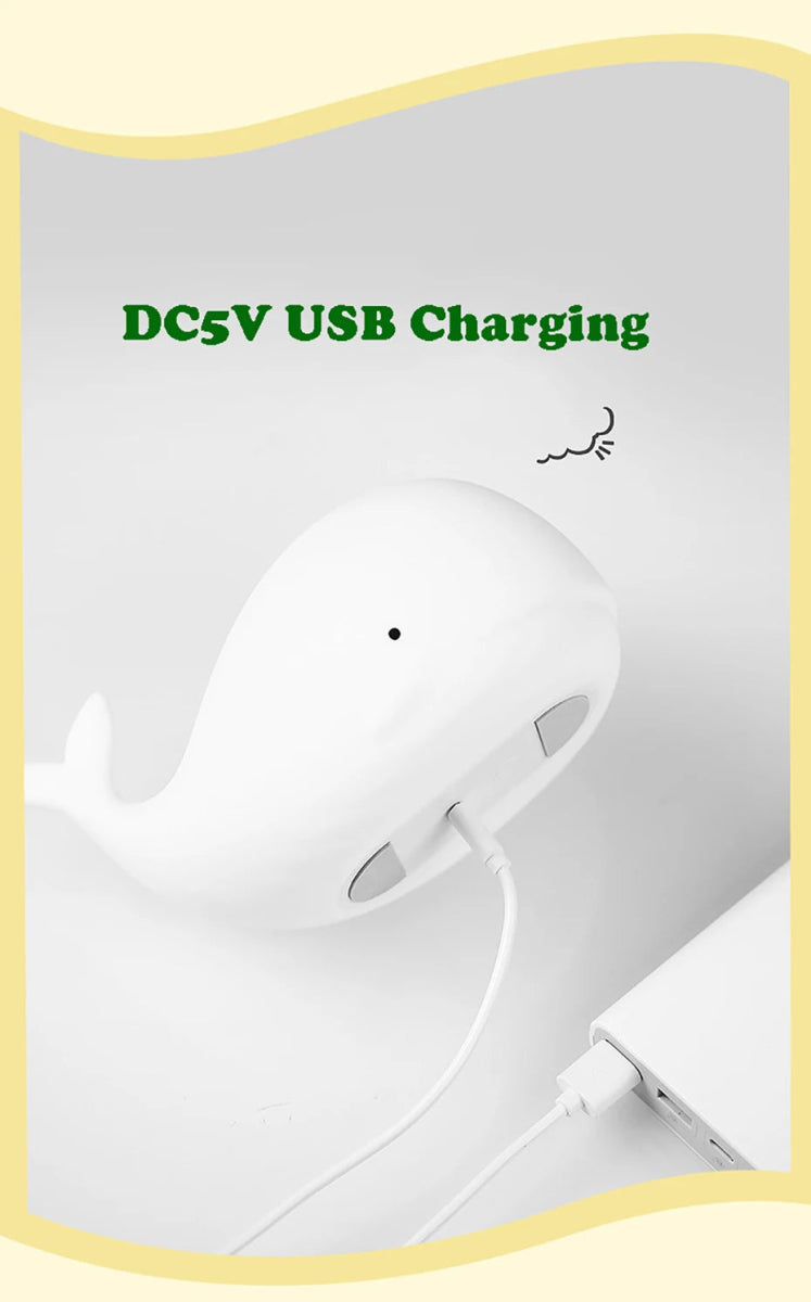 LED Night Light Cute Whale Cartoon animals - Figgostyle
