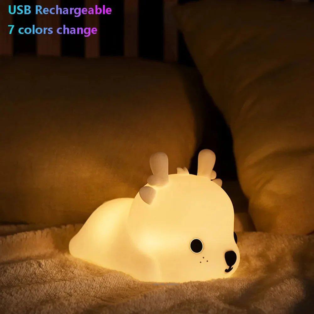 LED Night Light Cute Whale Cartoon animals - Figgostyle
