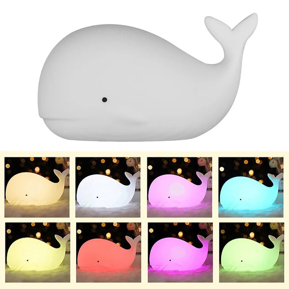 LED Night Light Cute Whale Cartoon animals - Figgostyle
