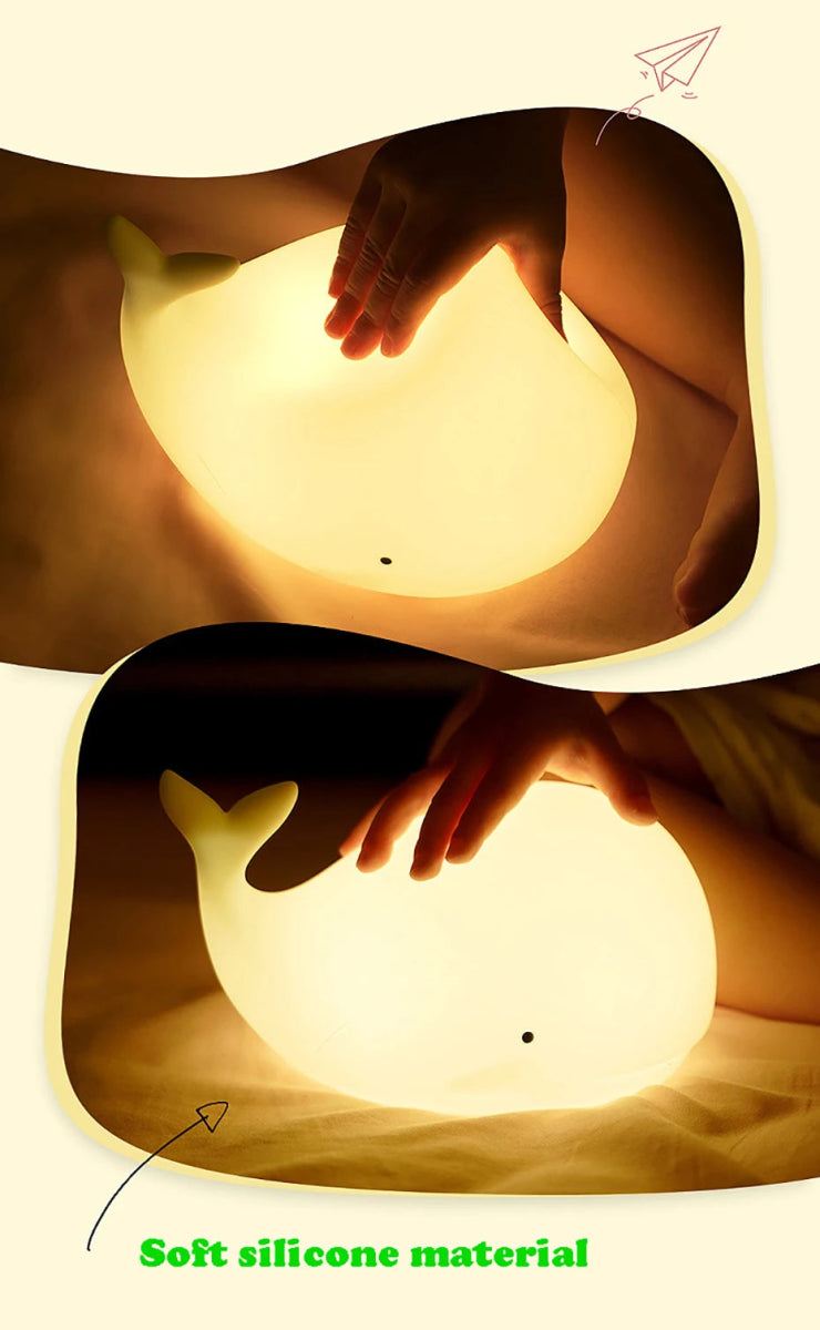 LED Night Light Cute Whale Cartoon animals - Figgostyle