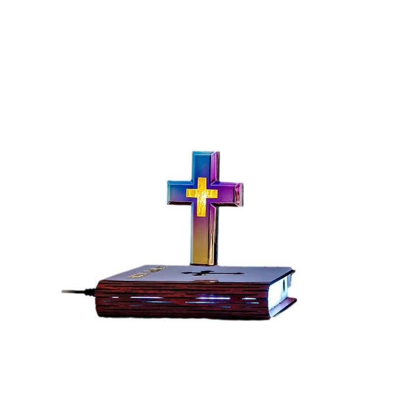Levitating Cross Lamp Floating Bible Night Light - Figgostyle