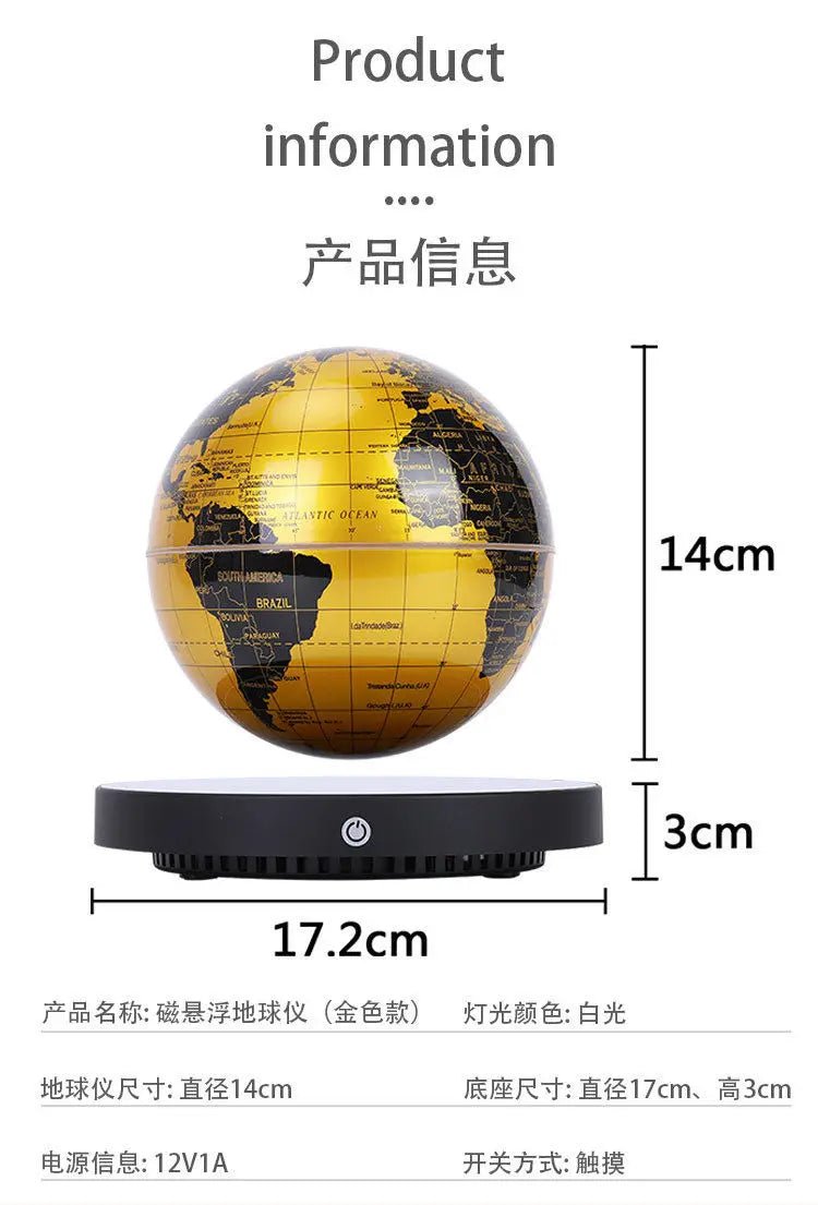 Levitating Lamp Magnetic Levitation Globe LED Earth Floating - Figgostyle