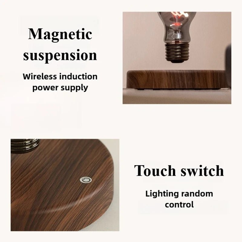 Magnetic Levitation Lamp 360° Rotation Creativity Floating Glass LED Bulb - Figgostyle