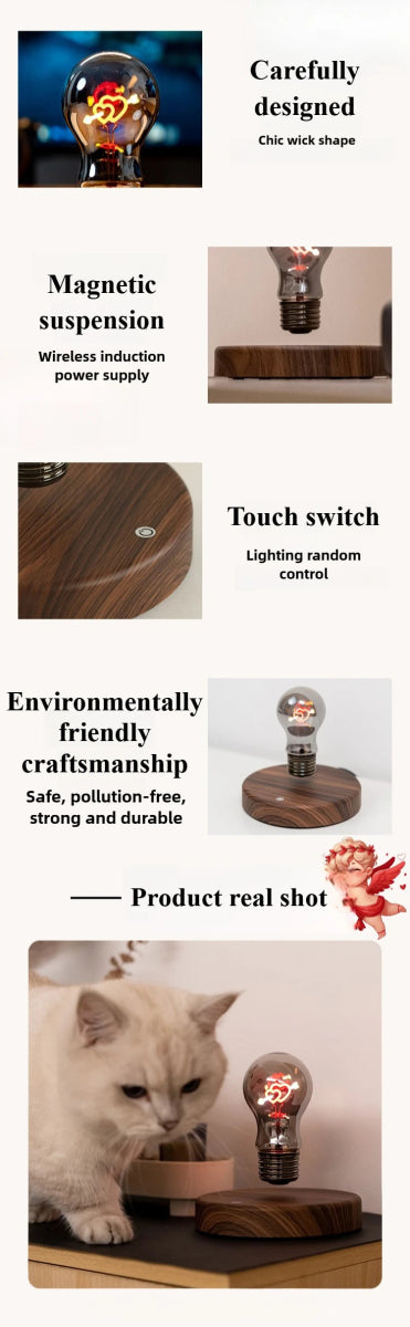 Magnetic Levitation Lamp 360° Rotation Creativity Floating Glass LED Bulb - Figgostyle