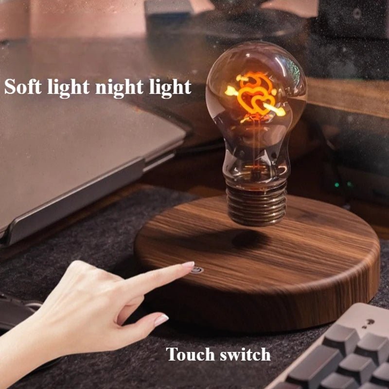 Magnetic Levitation Lamp 360° Rotation Creativity Floating Glass LED Bulb - Figgostyle