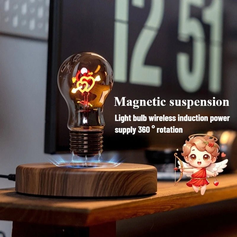 Magnetic Levitation Lamp 360° Rotation Creativity Floating Glass LED Bulb - Figgostyle