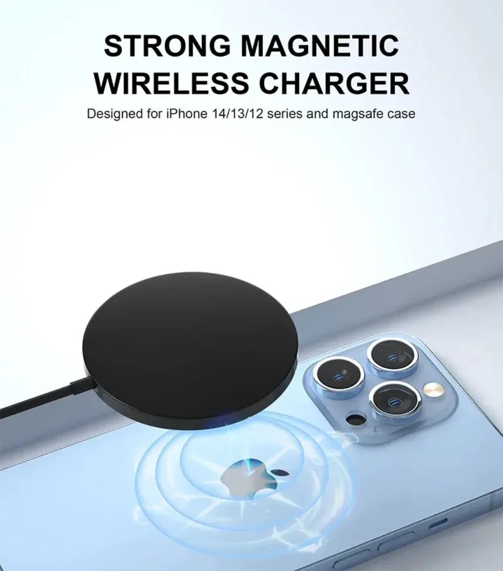 Magnetic Wireless Charger Pad Stand For iPhone 16 15 14 13 12 Pro Max AirPods Phone Chargers Type C Fast Charging Dock Station - Figgostyle