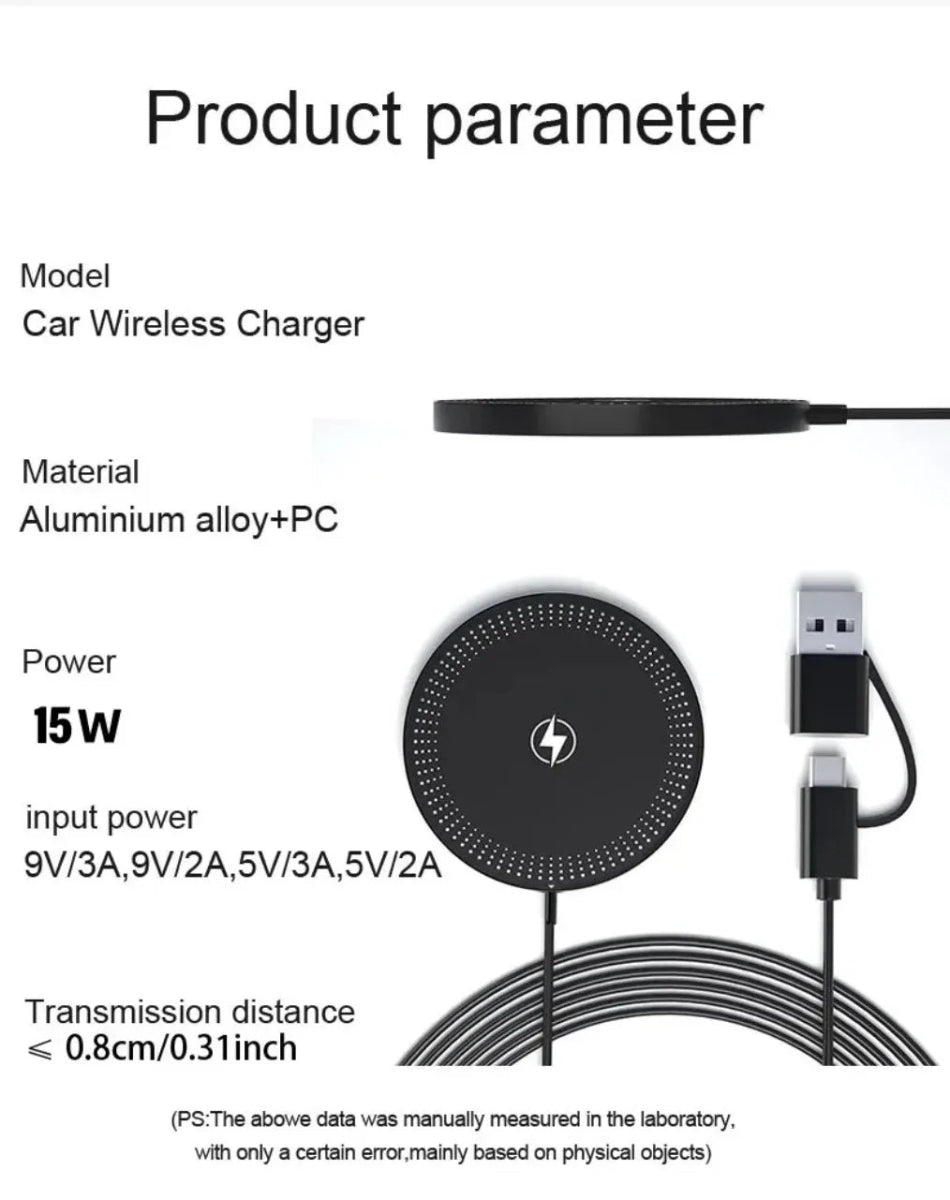 Magnetic Wireless Charger Pad Stand For iPhone 16 15 14 13 12 Pro Max AirPods Phone Chargers Type C Fast Charging Dock Station - Figgostyle