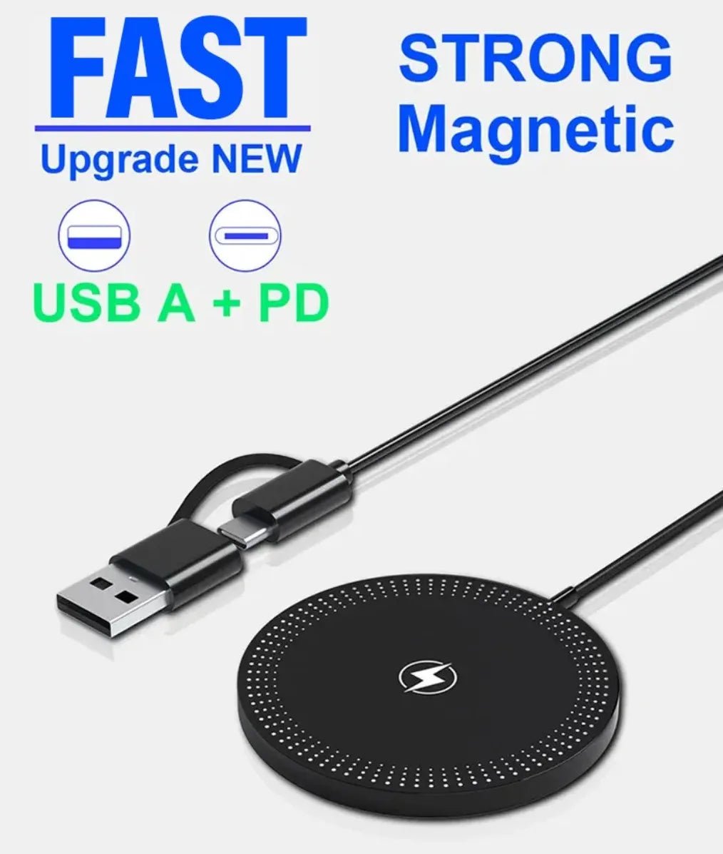 Magnetic Wireless Charger Pad Stand For iPhone 16 15 14 13 12 Pro Max AirPods Phone Chargers Type C Fast Charging Dock Station - Figgostyle