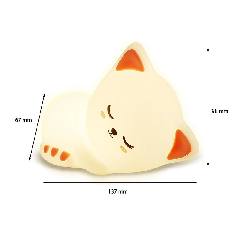 Night Light Cute Cat Lamp For Birthday Gift Kawaii Kitten Decor - Figgostyle