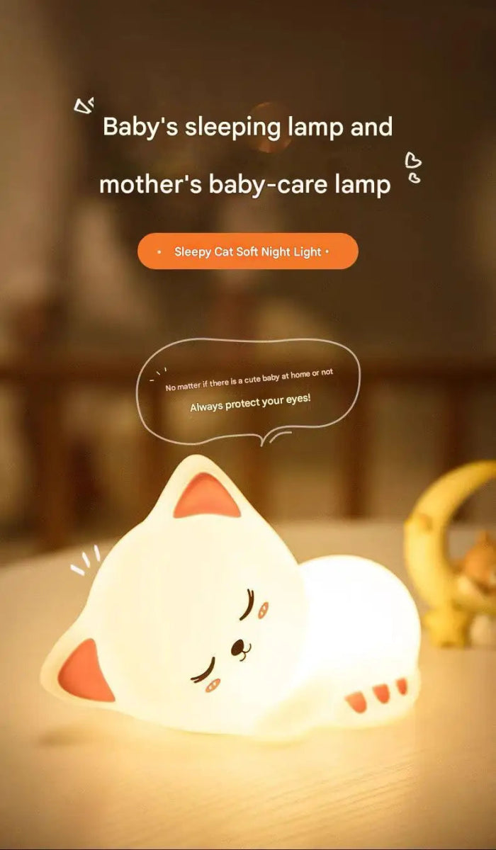 Night Light Cute Cat Lamp For Birthday Gift Kawaii Kitten Decor - Figgostyle