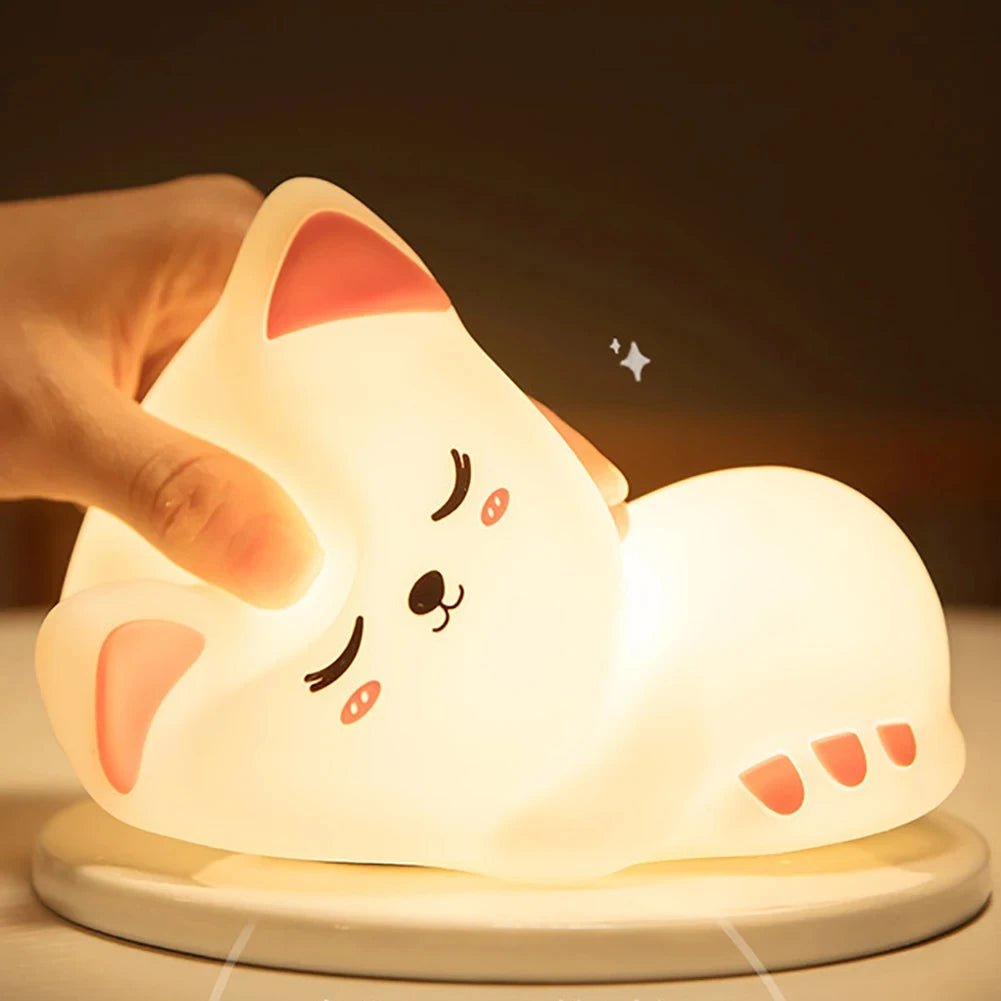 Night Light Cute Cat Lamp For Birthday Gift Kawaii Kitten Decor - Figgostyle