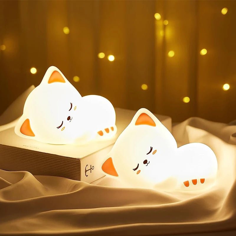 Night Light Cute Cat Lamp For Birthday Gift Kawaii Kitten Decor - Figgostyle