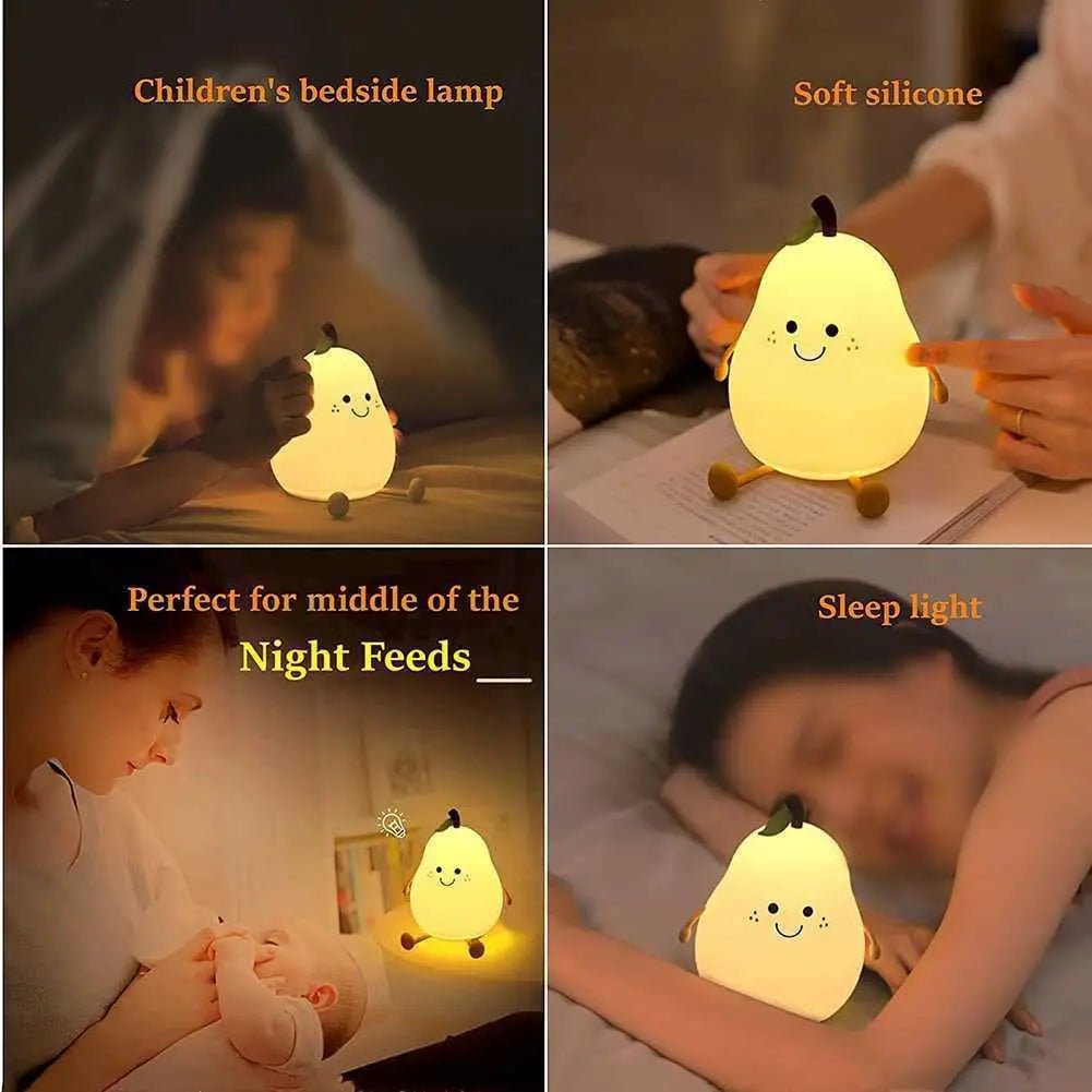 Pear Shaped Cute Silicone Nightlight - Figgostyle