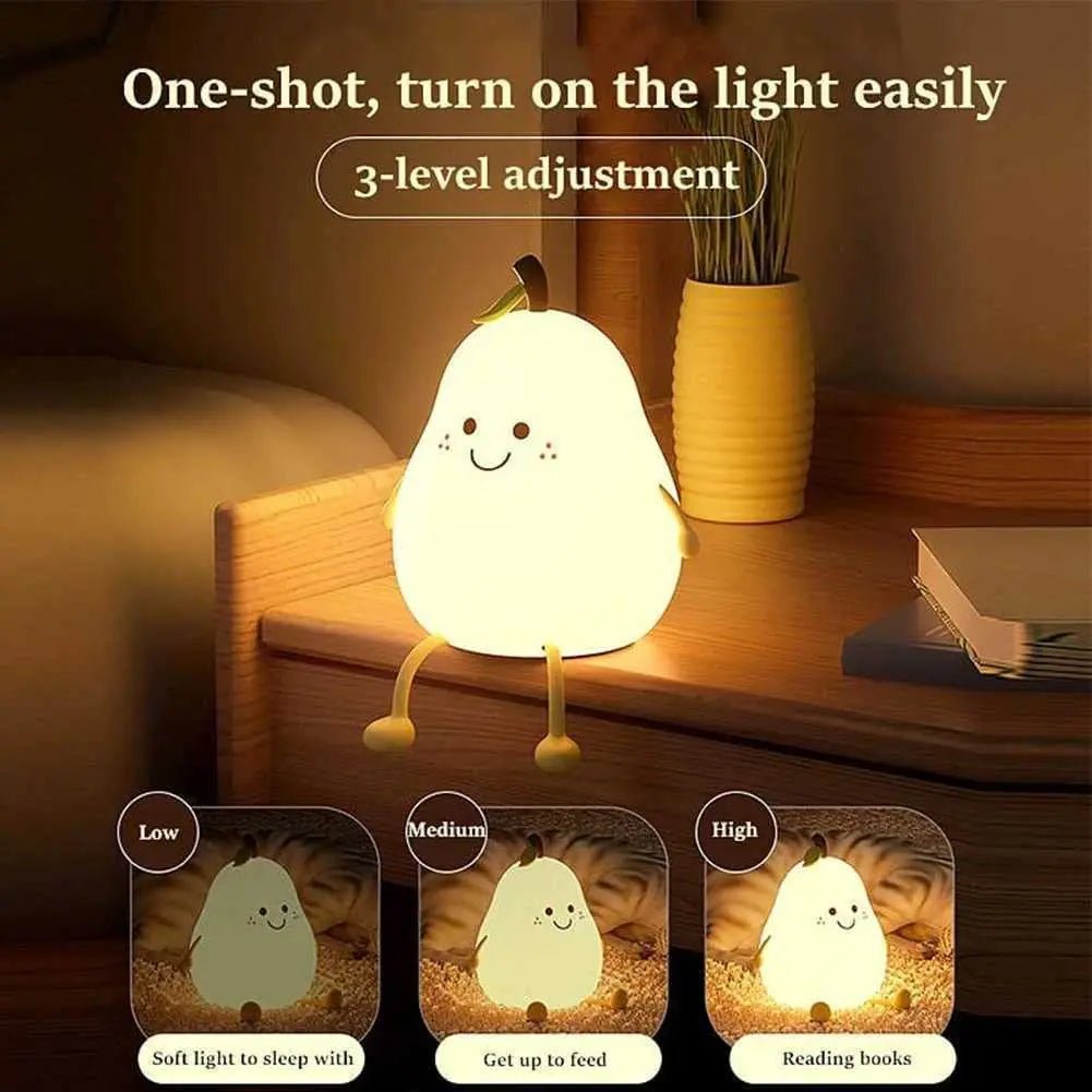 Pear Shaped Cute Silicone Nightlight - Figgostyle