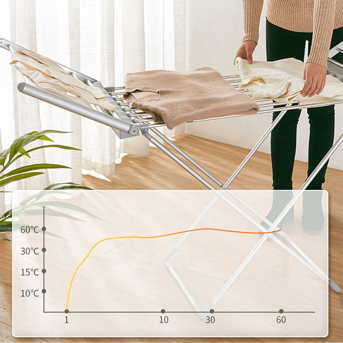 Portable Electric Clothes Dryer with Constant Temperature Control - Figgostyle