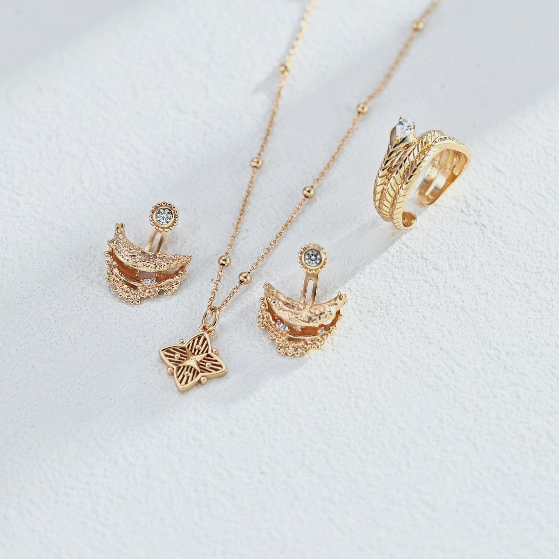 S925 Sterling Silver Vintage Zircon Earrings