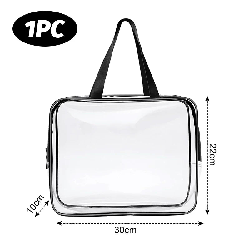 Reusable Large Toy Storage Bags Clear PVC Board Game Pouches Travel Waterproof Organizer Bags for Books Building Blocks Puzzle - Figgostyle