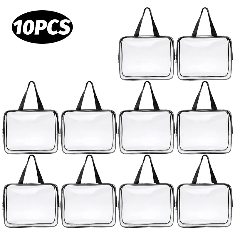Reusable Large Toy Storage Bags Clear PVC Board Game Pouches Travel Waterproof Organizer Bags for Books Building Blocks Puzzle - Figgostyle