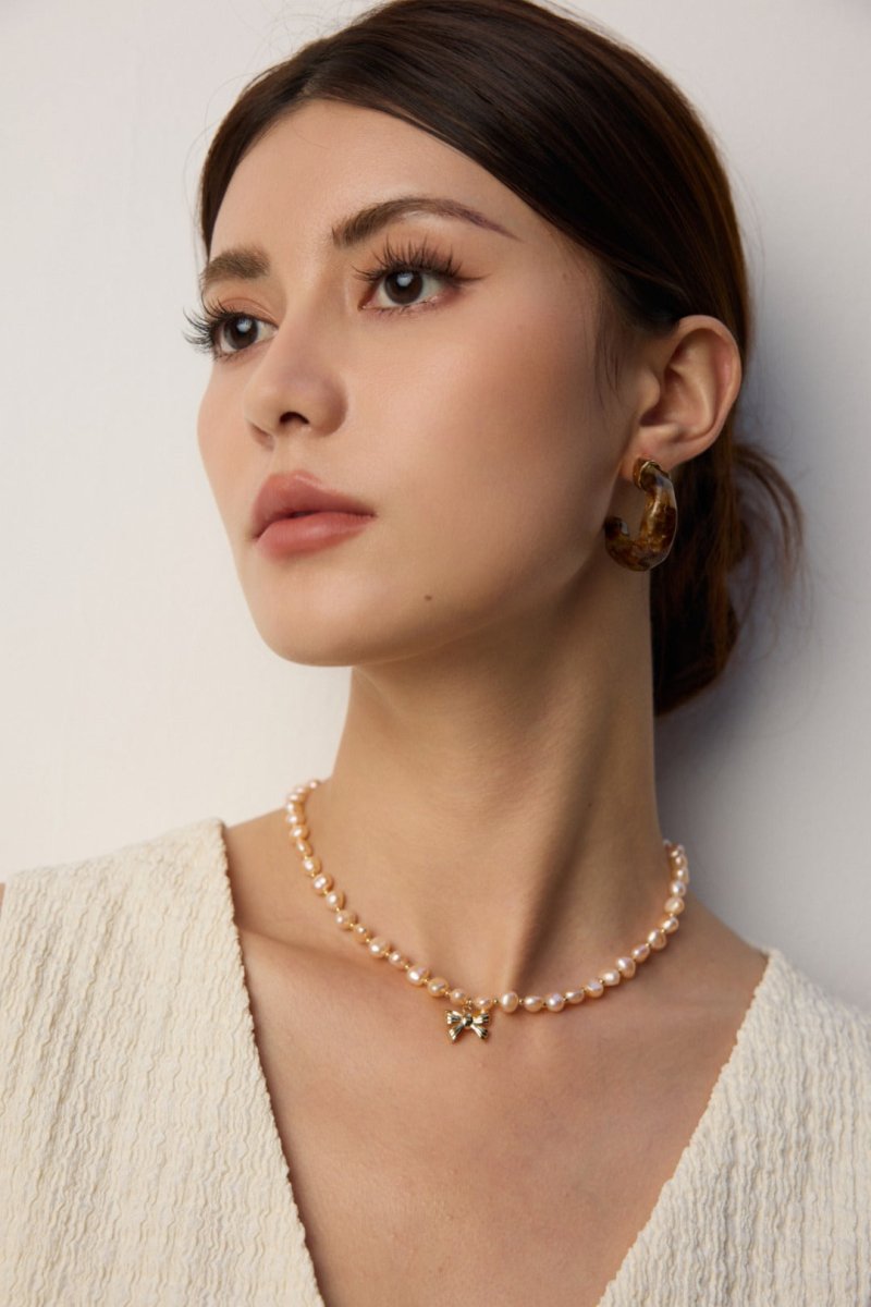 S925 Sterling Silver Imitation Waterweed Agate Imitation Sea Willow Earrings - Figgostyle