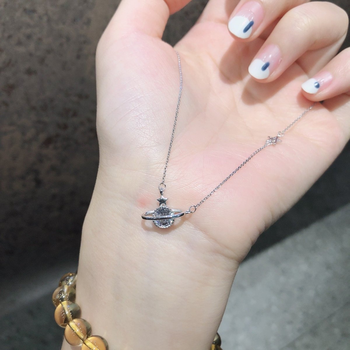 S925 Sterling Silver Saturn Necklace - Figgostyle