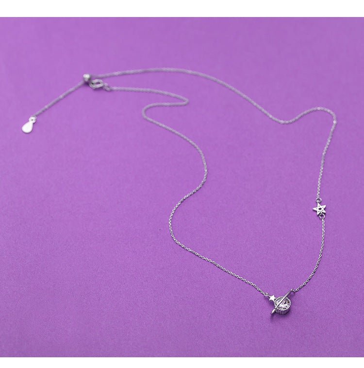 S925 Sterling Silver Saturn Necklace - Figgostyle