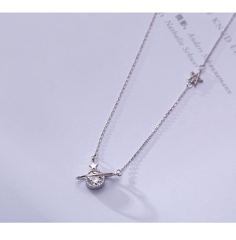 S925 Sterling Silver Saturn Necklace - Figgostyle