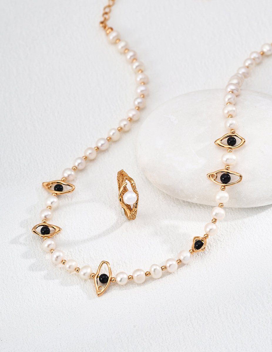 S925 Sterling Silver Simple Natural Pearl Ring - Figgostyle