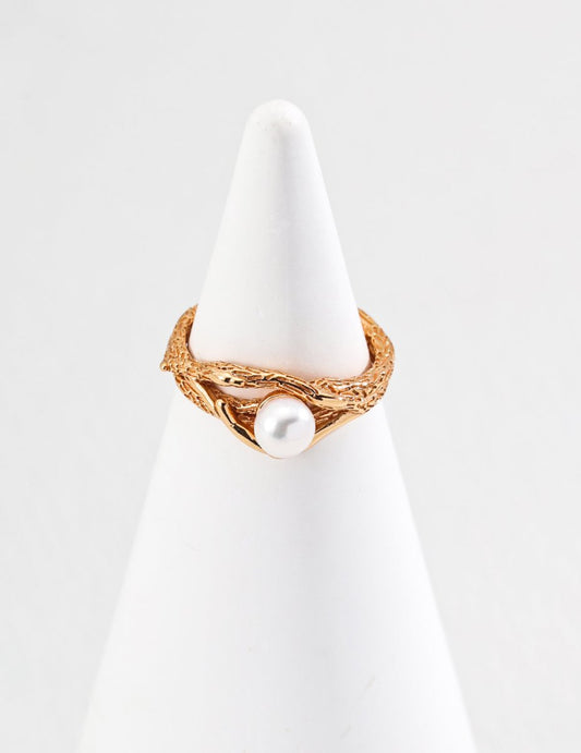 S925 Sterling Silver Simple Natural Pearl Ring - Figgostyle