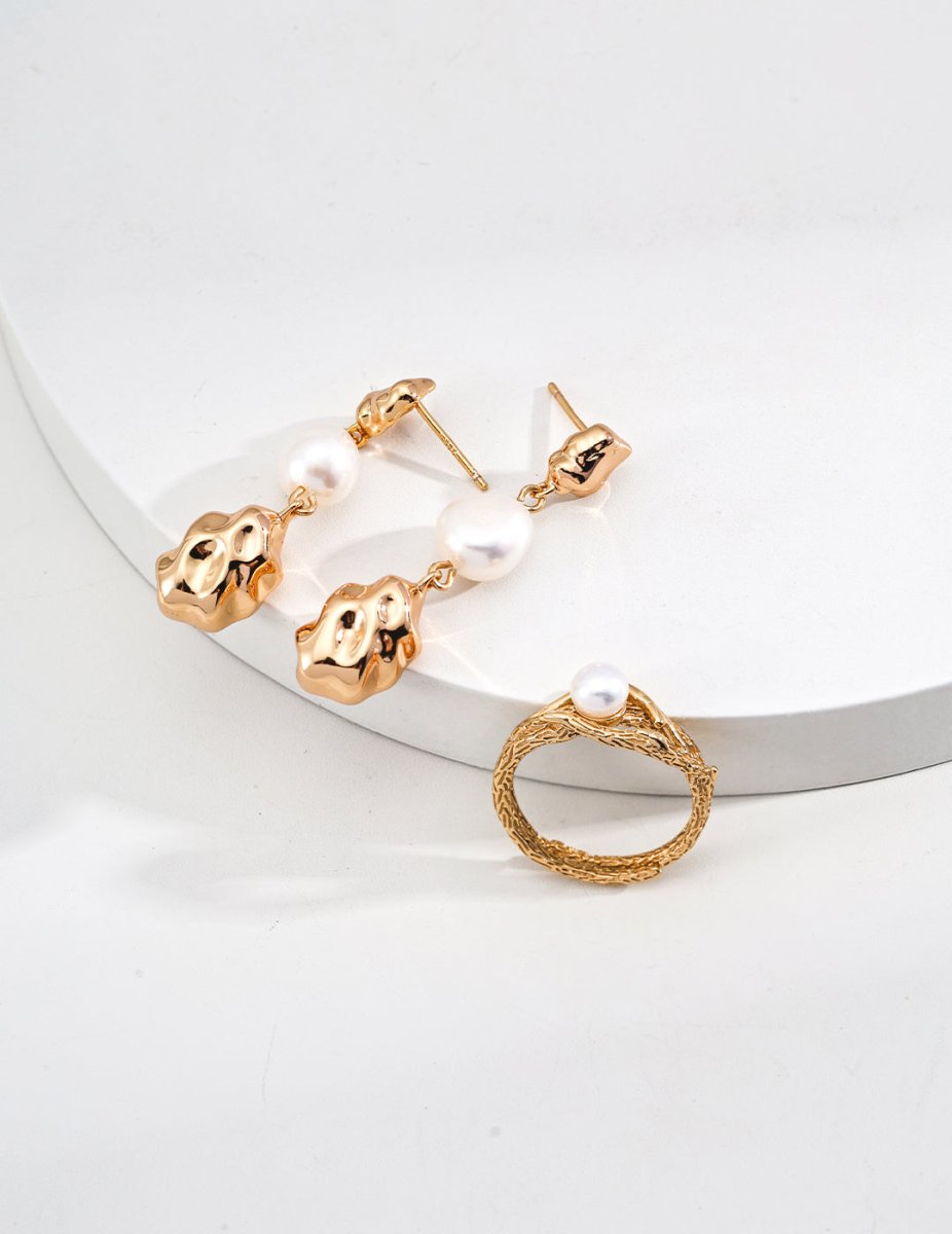 S925 Sterling Silver Simple Natural Pearl Ring - Figgostyle