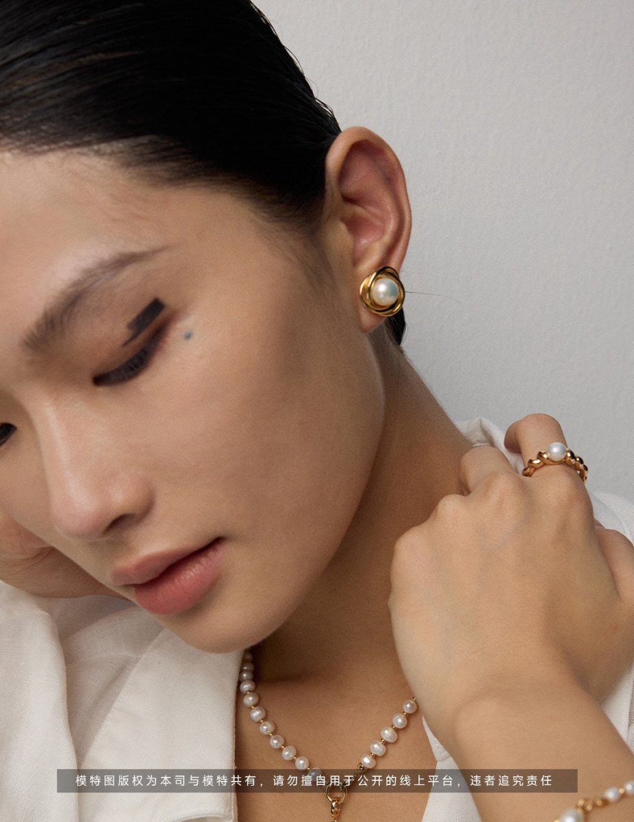 S925 Sterling Silver Simple Natural Pearl Ring - Figgostyle