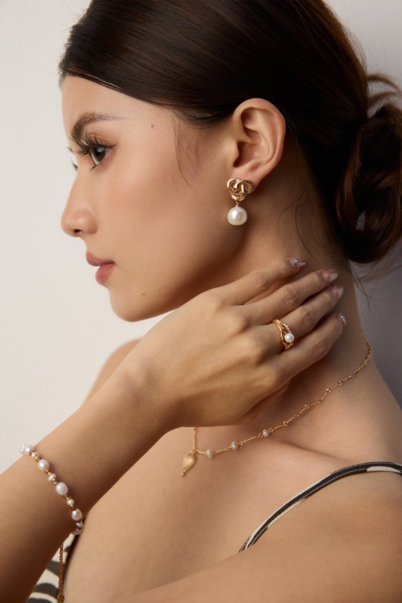 S925 Sterling Silver Simple Natural Pearl Ring - Figgostyle