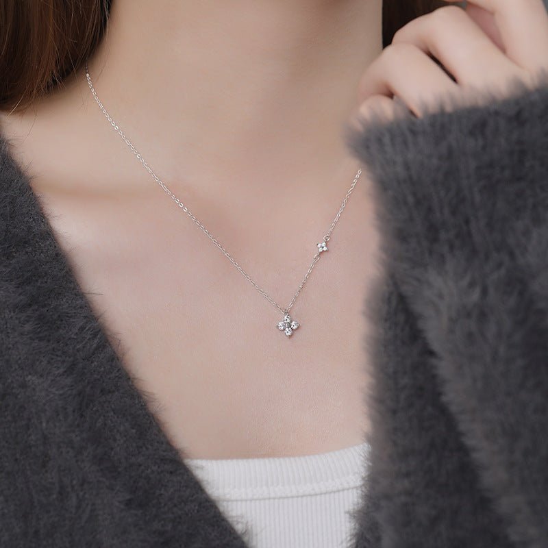 S999 Four - Leaf Clover Zircon Necklace - Figgostyle