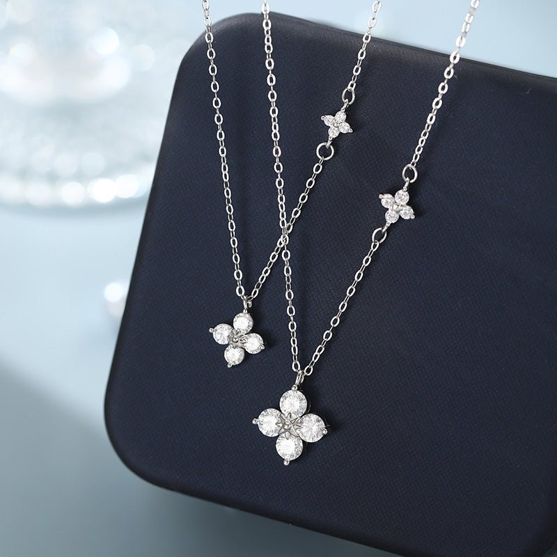S999 Four - Leaf Clover Zircon Necklace - Figgostyle