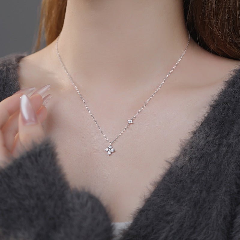 S999 Four - Leaf Clover Zircon Necklace - Figgostyle