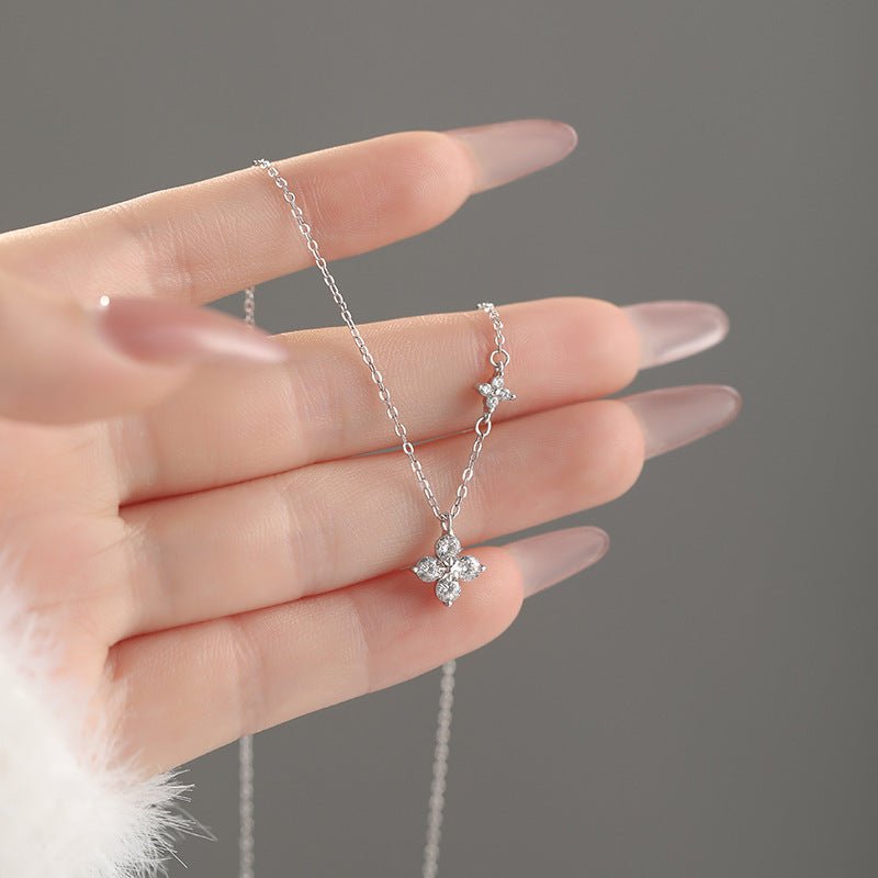 S999 Four - Leaf Clover Zircon Necklace - Figgostyle