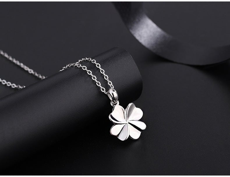 S999 Sterling Silver Four - Leaf Clover Lucky Necklace - Figgostyle