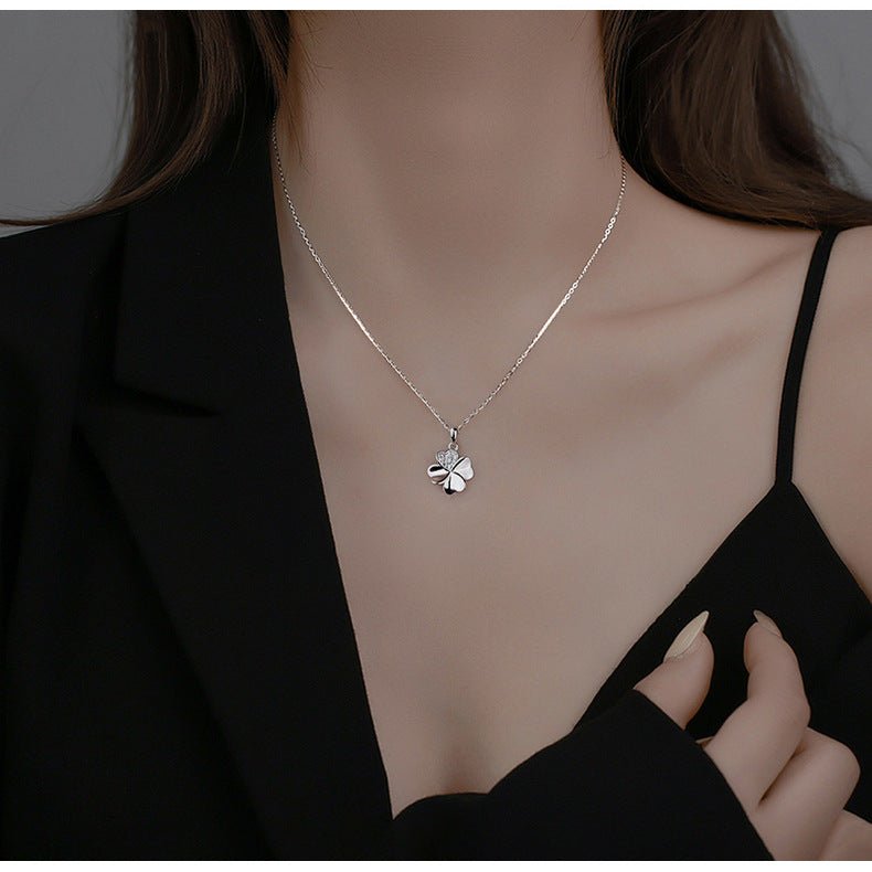 S999 Sterling Silver Four - Leaf Clover Lucky Necklace - Figgostyle