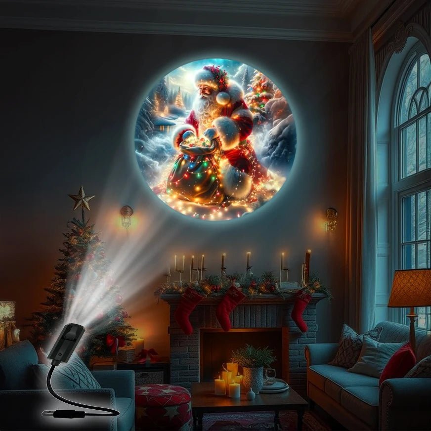Santa Claus Projection Lamp 🎅✨ - Figgostyle