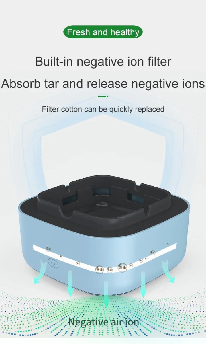 Smart Cigarette Ashtray Air Purifier, Anion Purification, Practical Automatic Purifier, Portable Gadgets for Car - Figgostyle