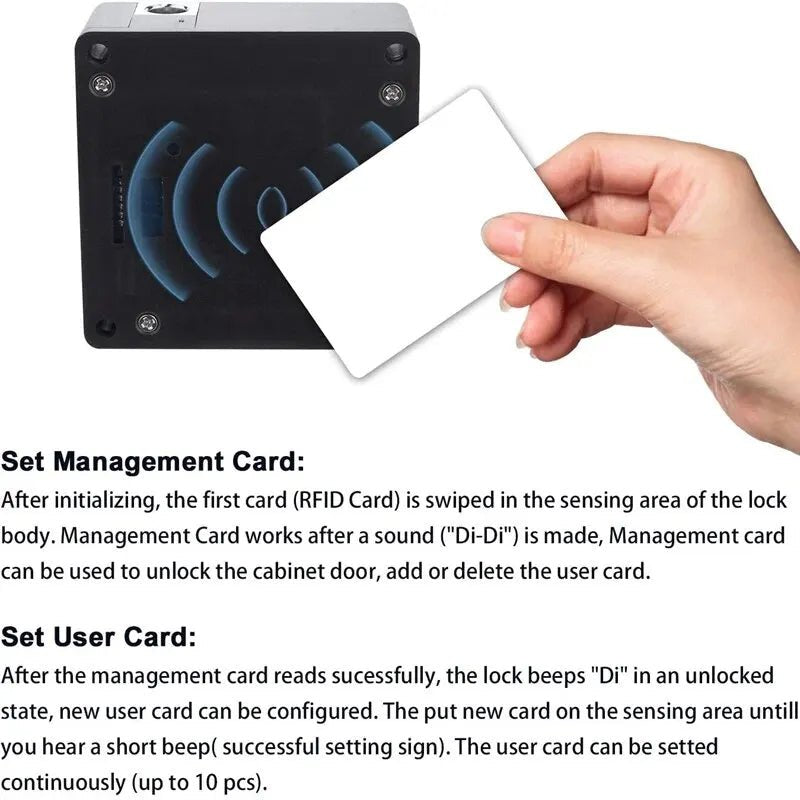 Smart Drawer Lock Invisible Electronic RFID 13.56MHz IC Cabinet Lock Unlock Intelligent Keyless Sensor Lock Easy To Install - Figgostyle