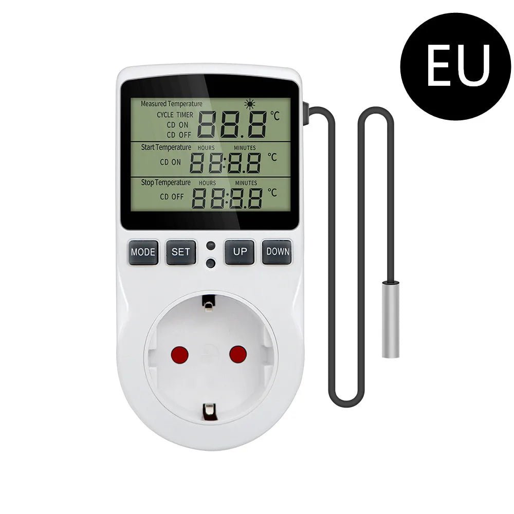 Smart Thermostat EU US UK AU FR Plug Timer Socket Multi - Function Temperature Controller Switch for Heating Cooling - Figgostyle
