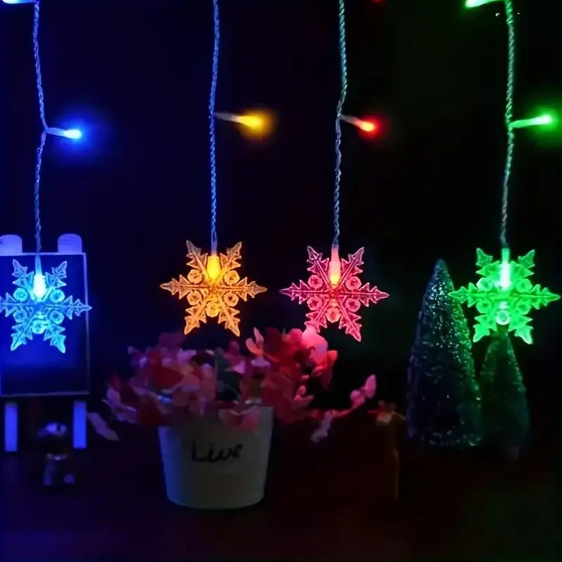 Snowflake LED Curtain Lights ❄️✨ - Figgostyle