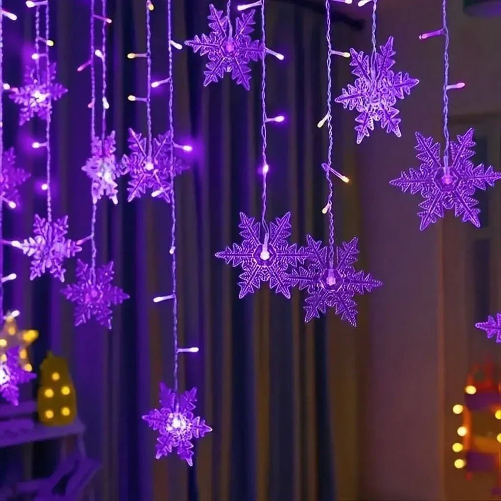 Snowflake LED Curtain Lights ❄️✨ - Figgostyle
