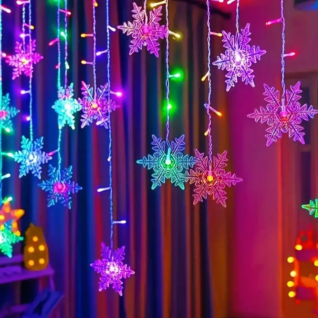 Snowflake LED Curtain Lights ❄️✨ - Figgostyle